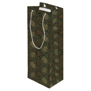 Vintage William Morris Tulip and Lily Wine Gift Bag