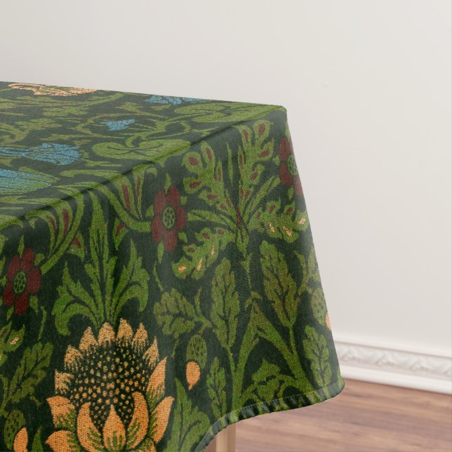 Vintage William Morris Violet and Columbine Tablecloth (In Situ)