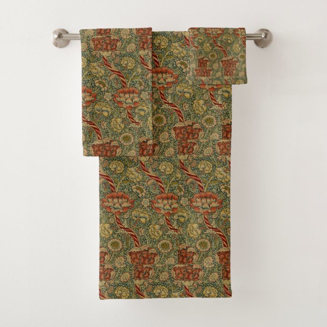 Vintage William Morris Wandle Bath Towel Set (Insitu)