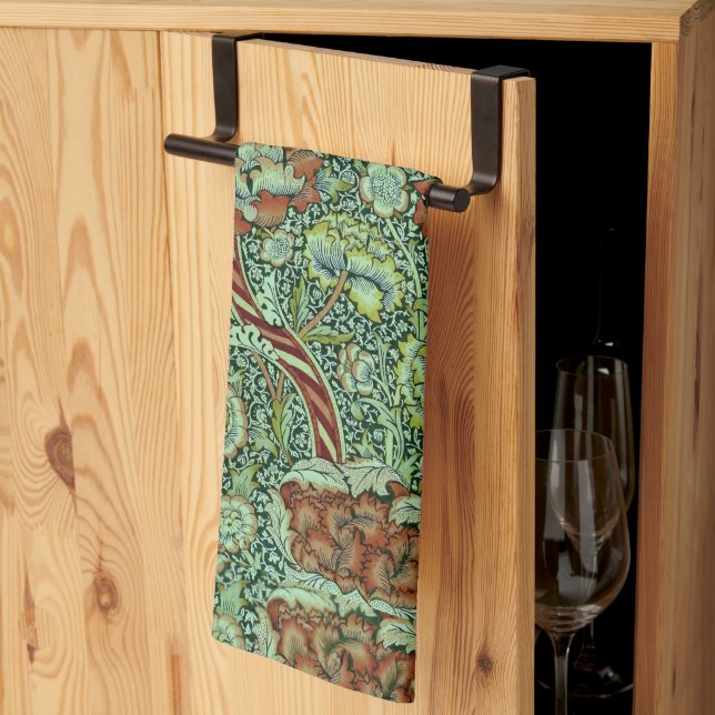 Vintage William Morris Wandle Pattern    Kitchen Towel (Thirds Fold)