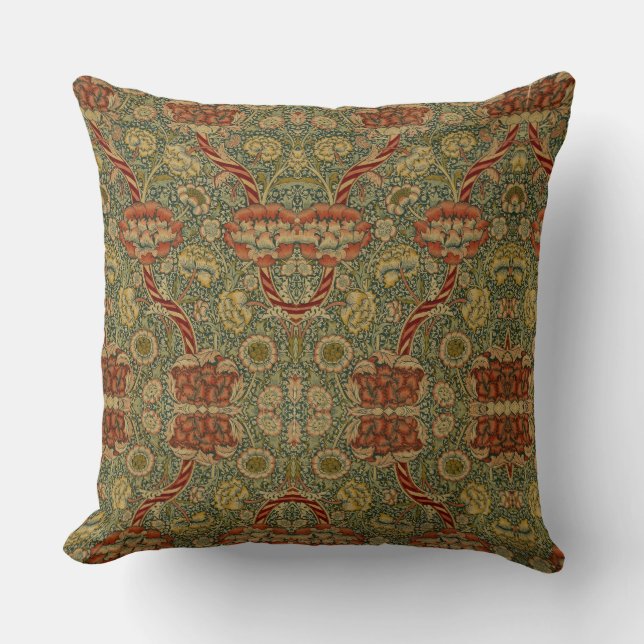 Vintage William Morris Wandle Throw Pillow (Front)