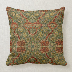 Vintage William Morris Wandle Throw Pillow
