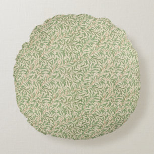 Vintage William Morris Willow Bough Round Pillow