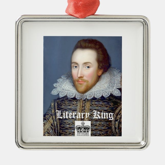 Vintage William Shakespeare Christmas Ornament (Front)