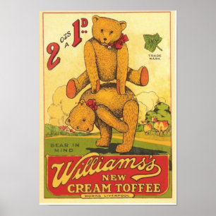 Vintage Williams's new Cream Toffee Ad Poster