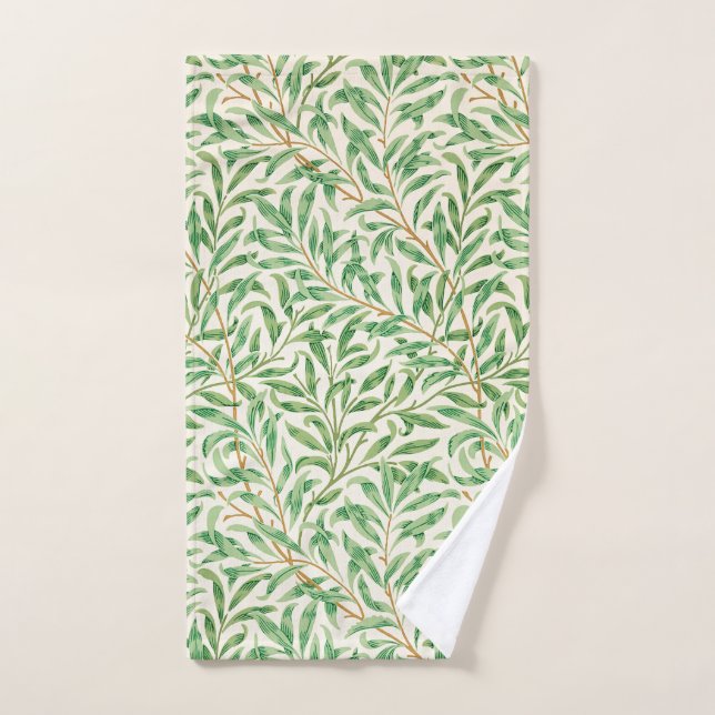Vintage Willow Bough Ornament Illustration Hand Towel (Hand Towel)