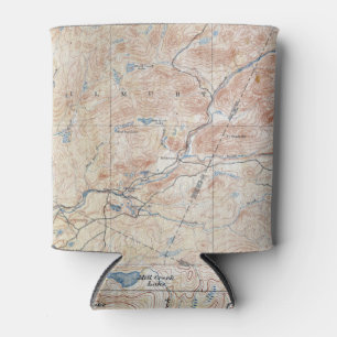 Vintage Wilmurt New York Topographical Map Poster Can Cooler