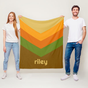 Vintage Windbreaker Colour Block Darts Custom Name Fleece Blanket