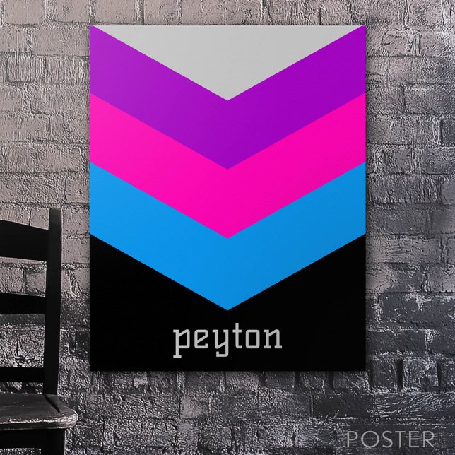 Vintage Windbreaker Colour Block Darts Custom Name Poster (Custom Poster)