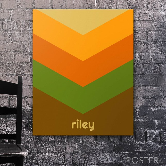 Vintage Windbreaker Colour Block Darts Custom Name Poster (Custom Poster)