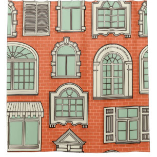 Vintage Window Scenic Pattern