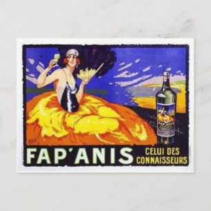 Vintage wine ad postcard