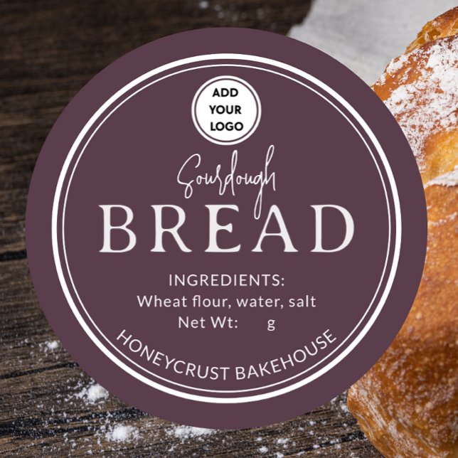 Vintage Wine Bakery Sourdough Bread Logo Sticker (Creator Uploaded)