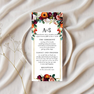 Vintage Wine, Blush & Burnt Orange Floral Program