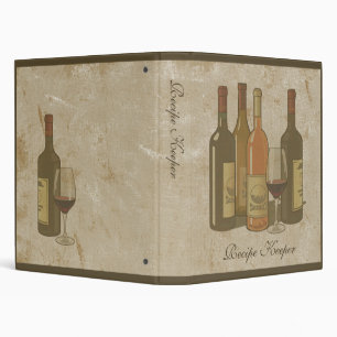 Vintage Wine Bottles Recipe Binder