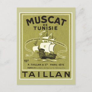 Vintage Wine Liquor Product Label Postcard