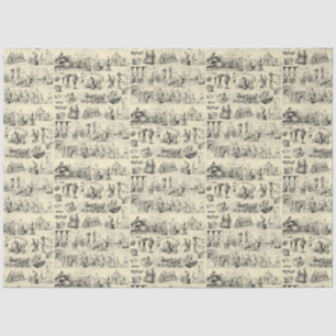 Vintage Wine Making Vineyard Pattern Tissue Paper