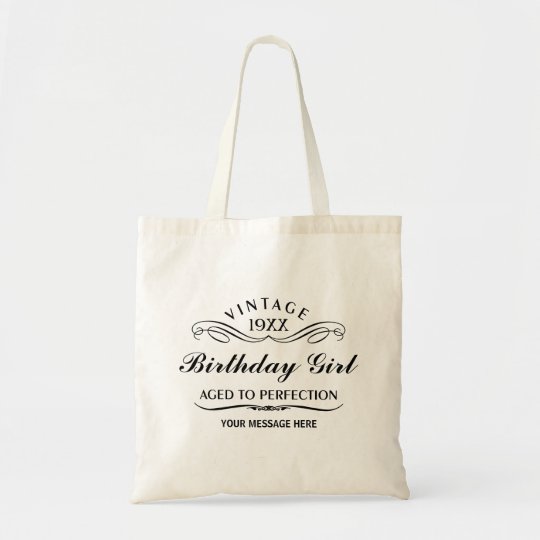 40th Birthday Gift Tote Shopping Cotton Bag Vintage 1979 Matured To Perfection