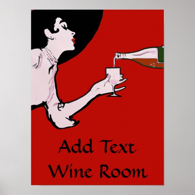 Vintage Wine Poster Edit Text (Front)