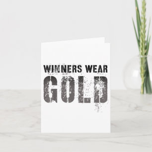 Vintage Winners Wear Gold Summer Camp Team Colour  Card
