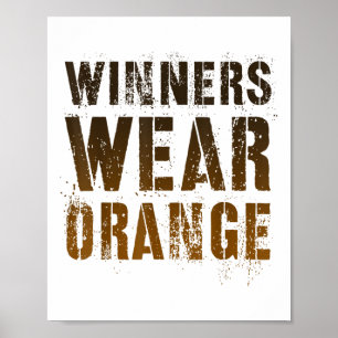 Vintage Winners Wear Orange Summer Camp Team War G Poster