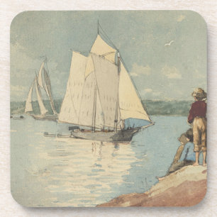 Vintage Winslow Homer Clear Sailing Coaster