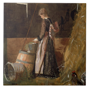 Vintage Winslow Homer Fresh Eggs Tile