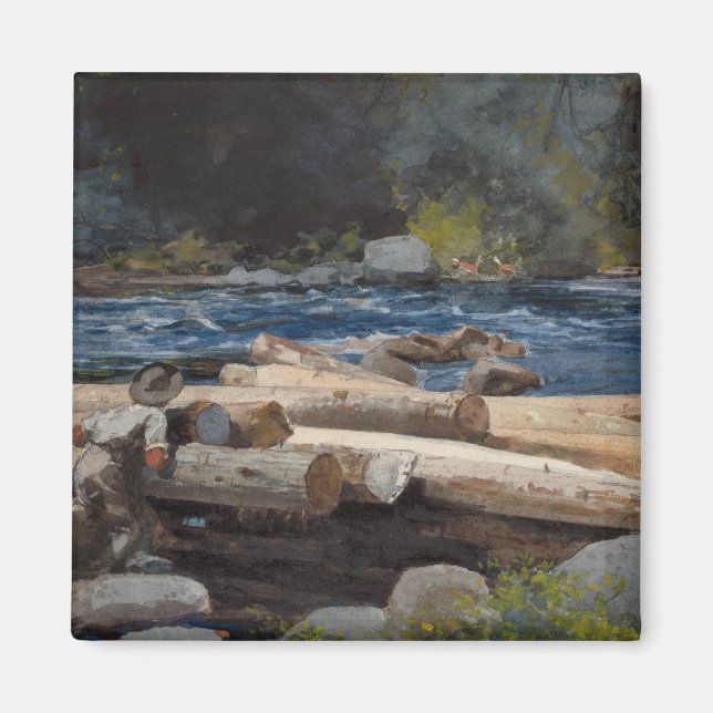 Vintage Winslow Homer Hudson River Magnet (Front)