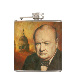 Vintage Winston Churchill Hip Flask
