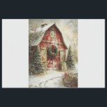 Vintage Winter Barn Tissue Paper<br><div class="desc">Vintage Winter Barn</div>