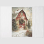 Vintage Winter Barn Tissue Paper<br><div class="desc">Vintage Winter Barn</div>