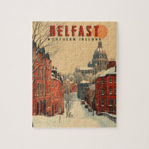 Vintage Winter Belfast Travel Jigsaw Puzzle