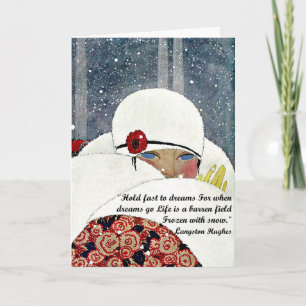 Vintage Winter Fashion Holiday Card