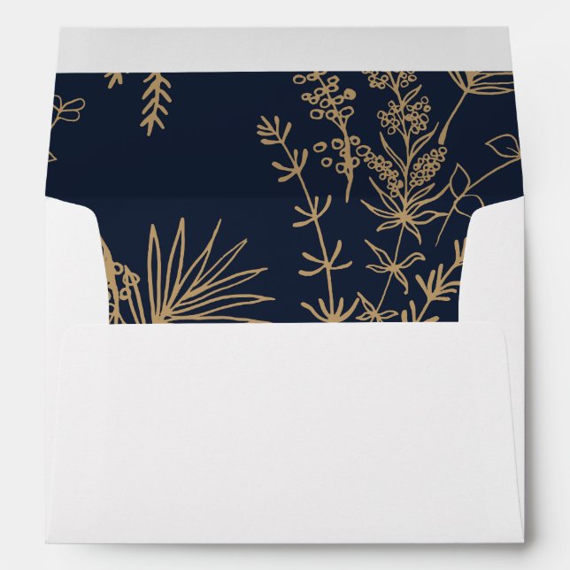 Vintage Winter Holiday Envelope (Back (Bottom))