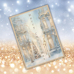 Vintage Winter Merry Christmas Monogram   small  Tablecloth