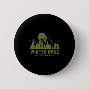 Vintage Winter Park Colorado Co Ski Mountain Outdo 2 Inch Round Button