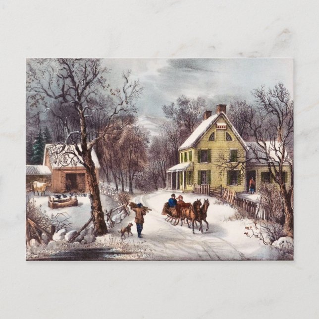 Vintage Winter Postcard (Front)