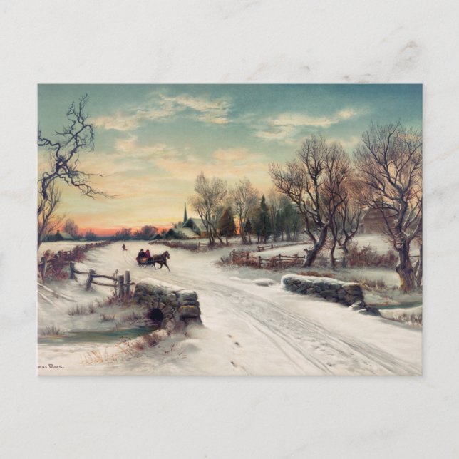 Vintage Winter Postcard (Front)