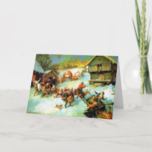 Vintage Winter Scene Holiday Card