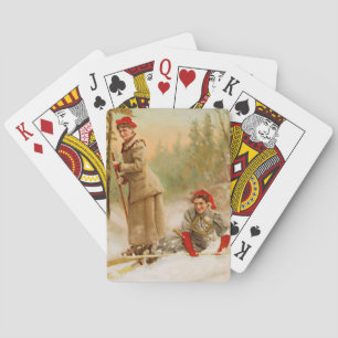  Vintage Winter Ski Tour   Playing Cards
