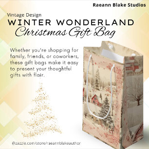 Vintage Winter Wonderland Christmas Gift Bag