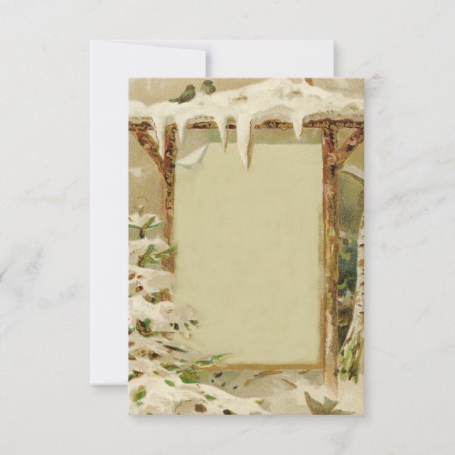 Vintage winter Yard Scene add text (Front)