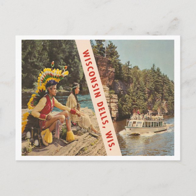 Vintage Wisconsin Dells Wisconsin Postcard (Front)