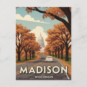 Vintage Wisconsin Madison State Capitol Postcard