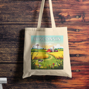 Vintage Wisconsin Tote Bag
