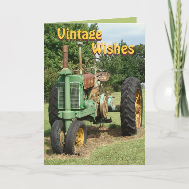 Vintage, Wishes-customize any occasion Card (Front)