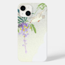 Vintage Wisteria Bird Asian Style