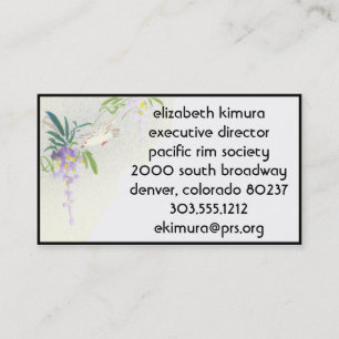 Vintage Wisteria Bird style asiatique Cartes de vi