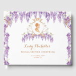 Vintage Wisteria Floral Regency Bridal Shower Guest Book<br><div class="desc">Our "Wisteria Regal" collection features watercolor pastel roses in blue and light pink tones and whimsical bows with easily customizable fonts for a perfectly elegant garden inspired baby shower. Check our store for more items from this collection. Contact us if you have any special requests through email or chat and...</div>