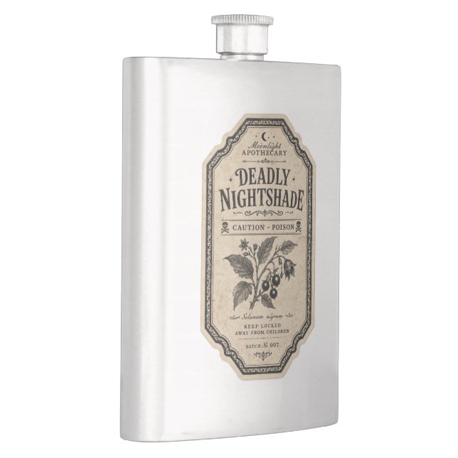 Vintage Witch Apothecary Potion Hip Flask (Right)